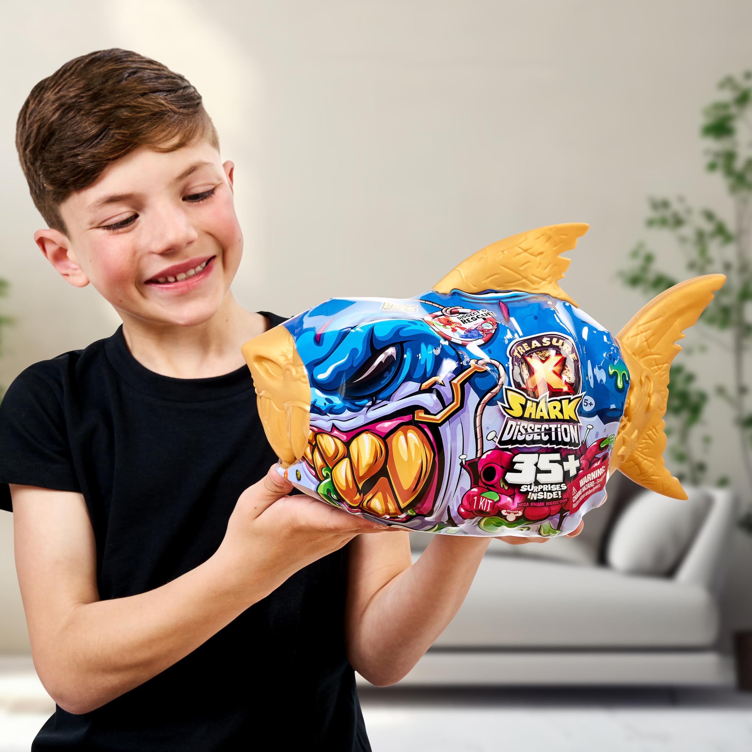 Treasure X Mega Shark Dissection Open The 12 Inch MEGA Shark’s Chomping Jaw, Find 35+ Surprises Inside 4 Squishy, Stretchy, Oozy Compounds, Will Your Child Find Real Gold Dipped Treasure?