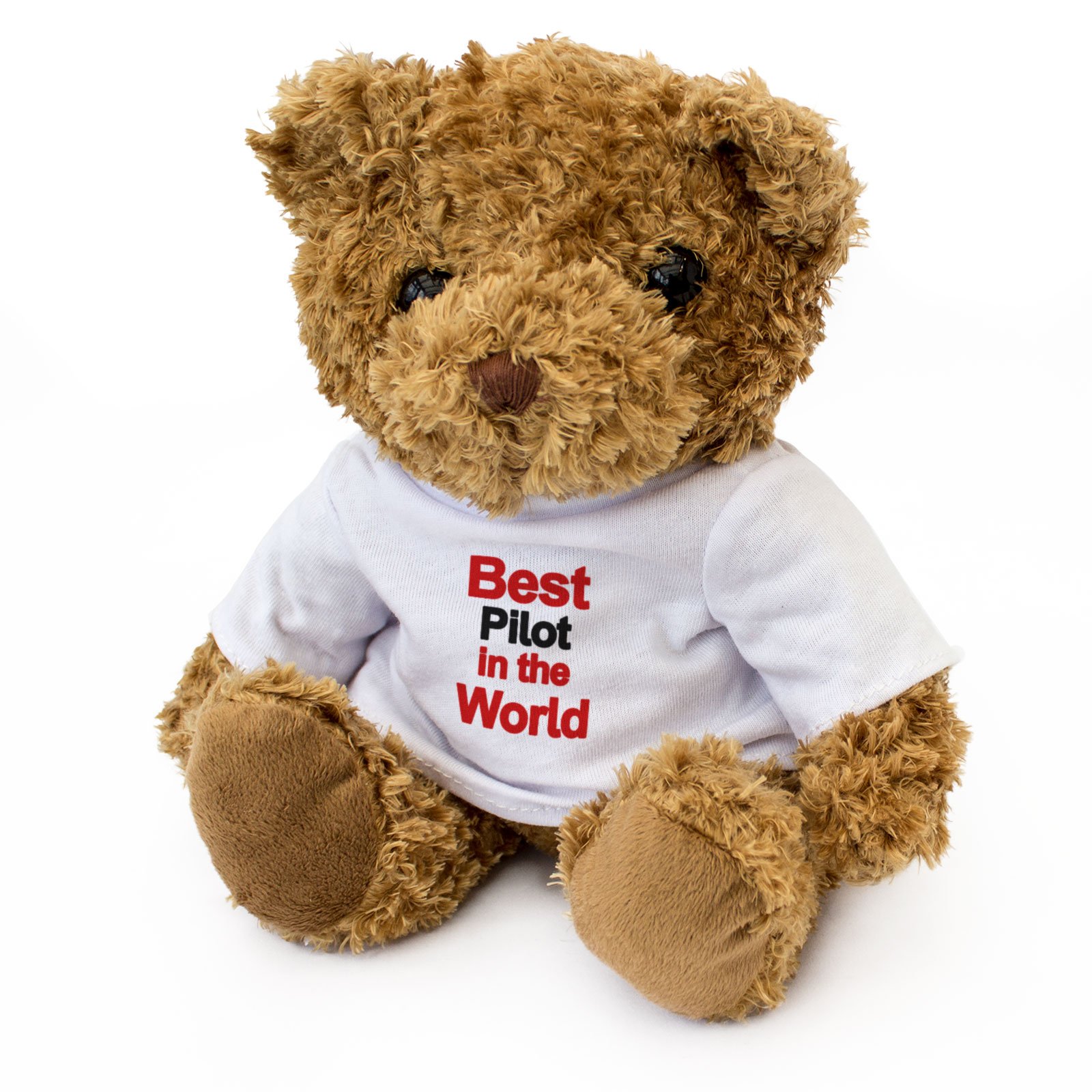NEW - BEST PILOT IN THE WORLD - Teddy Bear - Cute Soft Cuddly - Award Gift Present Birthday Xmas