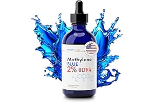 Health Plus+ Methylene Blue Drops 2% Solution, USP Grade, 60ml – Methylene Blue Pharmaceutical Grade, Formaldehyde-Free, Alcohol-Free, Third-Party Tested for Human Use