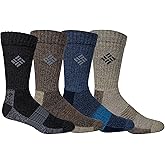 Columbia Men's 4 Pack Mositure Control Crew Socks