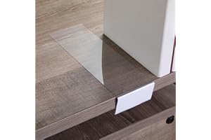 Containlol 15 Pieces Moveable Shelf Label Holders Clear Shelves Tags Moveable Library Markers Transparent Shelf Label Display Holder for Classroom Office Library Book Shelves(9.06 x 3.03 x 1.57 Inch)