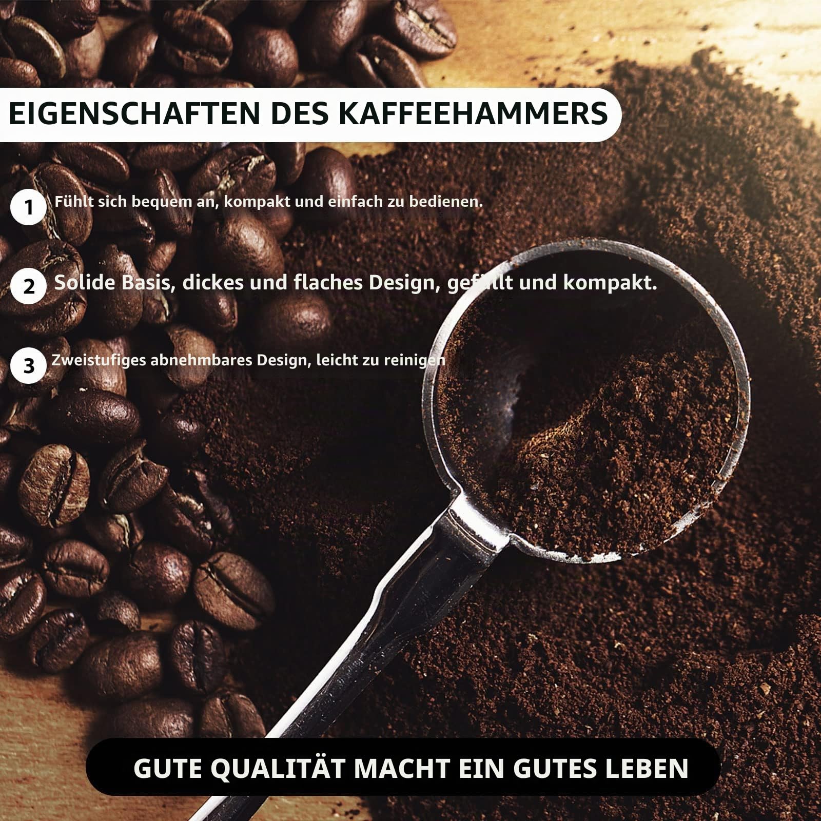 Massiver Kaffee Tamper mit Silikonmatte – Professionelles Barista-Werkzeug für Perfekte Espresso-Shots, Espresso Drücker für Espressomaschinen, Unverzichtbares Zubehör für Kaffeeliebhaber 5