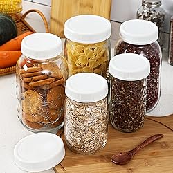 AOZITA 10 Pack REGULAR Mouth Mason Jar Lids for
