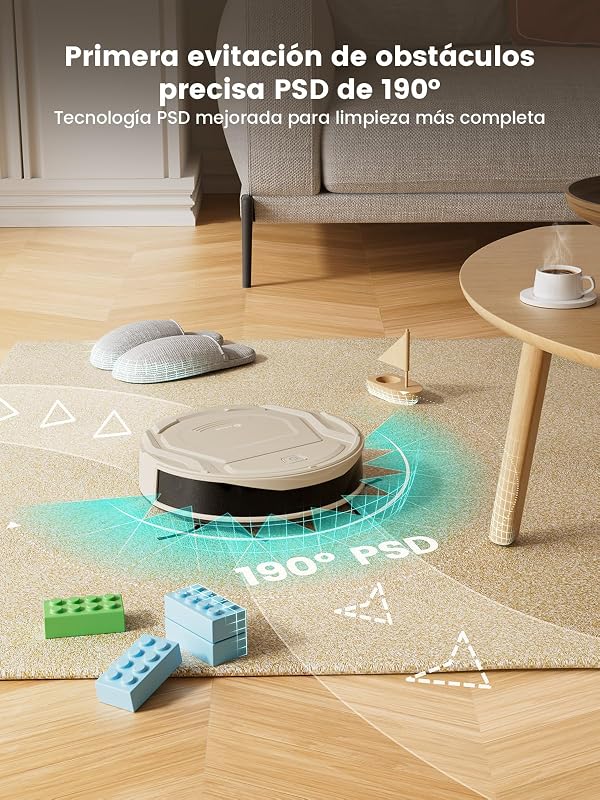 M210 Pro Robot Aspirador 2200Pa,Silenciador 55dB,120min Autonomía