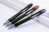 uni-ball SXN-210 RT Jetstream Black Retractable Rollerball Pen 3 Pack view 4