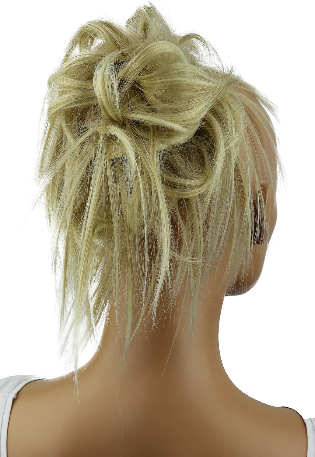 CAISHA XXL Jumbo Hairpiece Scrunchy Updo Bridal Hairstyle Messy Hair Tie Lightblond G4F, lightblond #24T613 G4F