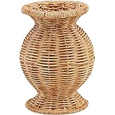 Mud Pie Wide Resin Basket Weave Vase; 6 1/2" x 4 1/4" Dia