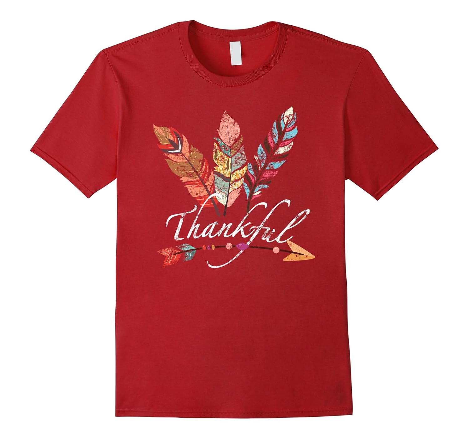 Thankful Feather & Arrow Fall T-Shirt - Vintage Thanksgiving-ANZ