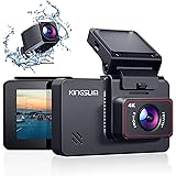 Kingslim D4 4K Dual Dash Cam with Built-in Wi-Fi GPS, Front 4K/2.5K Rear 1080P Dual Dash Camera for Cars , 3" IPS Touchscreen