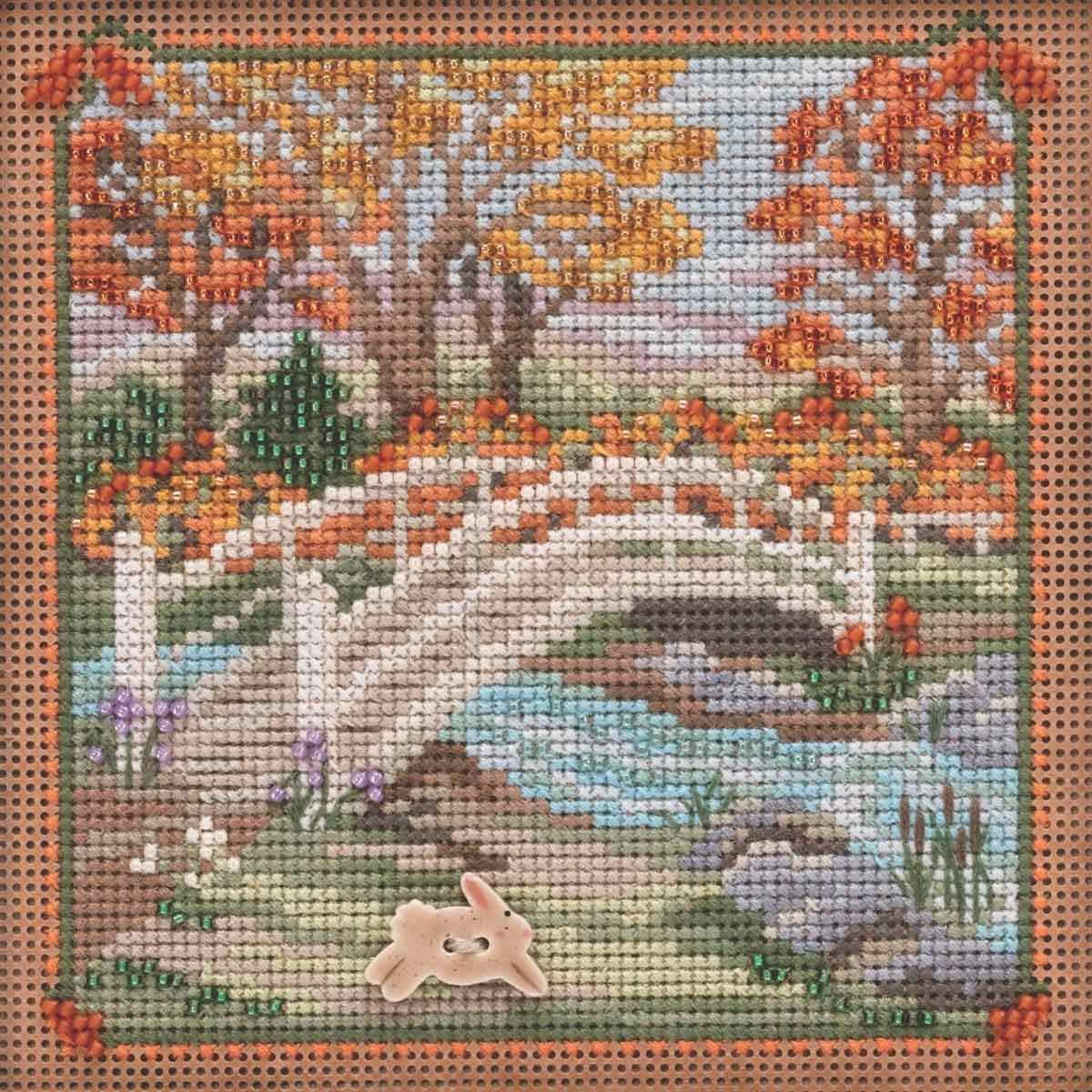 Mill HillCounted Cross Stitch Foot BRIDG, Multi