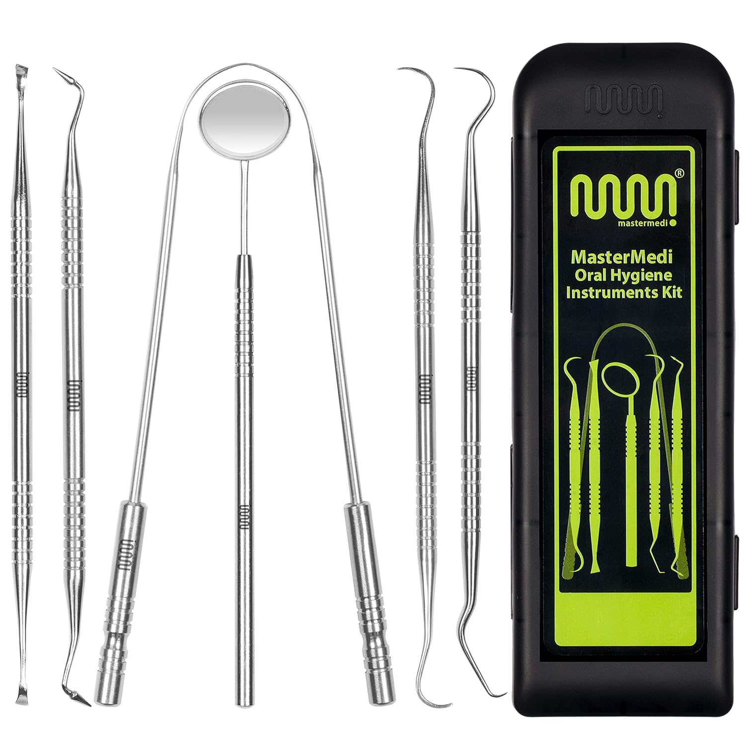 Tongue Scraper (2 pack with 2 travel/storage cases) Tongue Cleaner, Scrapers for Adults and Kids Medical Grade Reusable Stainless Steel Helps Fight Bad Breath With Non-synthetic Grip : Beauty