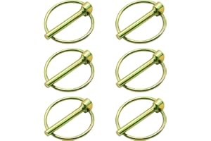 PINAILER 6 Pcs of Lynch Pin Assortment (3/16”x1-7/16”) for Trucks, Tractors, Trolleys, Lawn Mowers, & Trailers