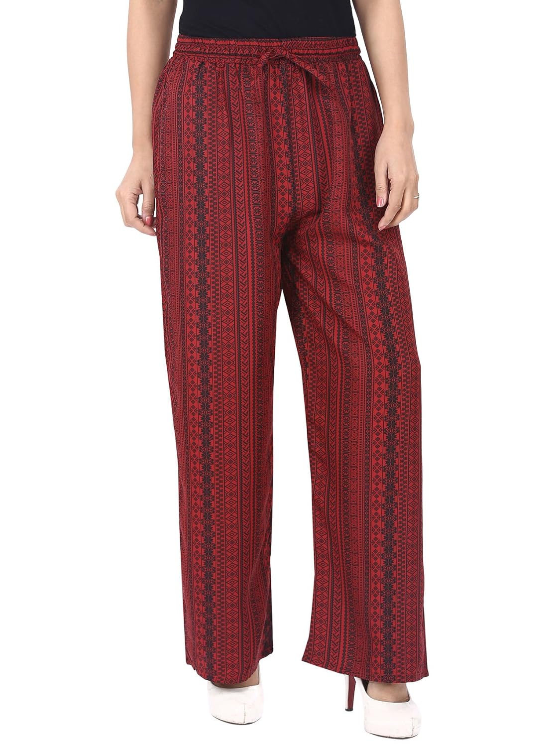 tanvi regular fit women's multi colour trouser