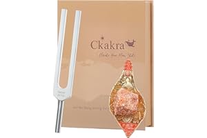Ckakra Tuning Fork with Crystal Decor kit,Solfeggio Energy Tuners, 417Hz for Sacral Chakra,Sunstone Decor,Meditation Gifts fo