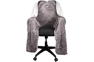 M PAIN MANAGEMENT TECHNOLOGIES The Original Office Chair Blanket by SnuggleBack; Cozy Comfy Office Desk Chair Wrap Attaches for Convenient Heat and Hands-Free. Stay Warm In The Winter or Summer. Sherpa Fur Lining