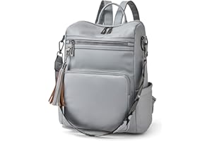 OPAGE Backpack Purse for Women Leather Fashion Designer Tassel Backpack Purse Ladies Shoulder Bag Travel Backpack Bag