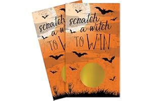 DISTINCTIVS Scratch Off Halloween Party Game, Halloween Party Activity - 30 Cards