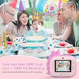 HiMont Kids Camera Instant Print Digital Camera Pink 32G Card 2.16x3.15" Paper view 2
