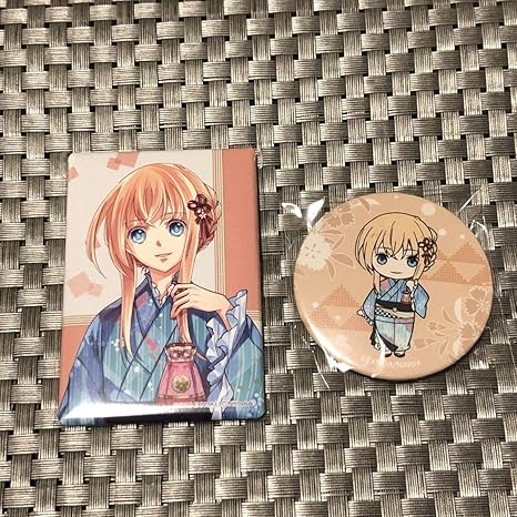 Amazon 刀剣乱舞 とうらぶストア 軽装 スクエア缶バッジ 軽装 ぽてだん 缶バッジ 乱藤四郎 アイドル 芸能人グッズ 通販