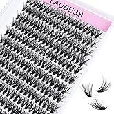Eyelash Clusters LAUBESS Lash Clusters Individual Lashes Cluster Eyelash Extensions DIY at Home Waterproof Cluster Lashes (40