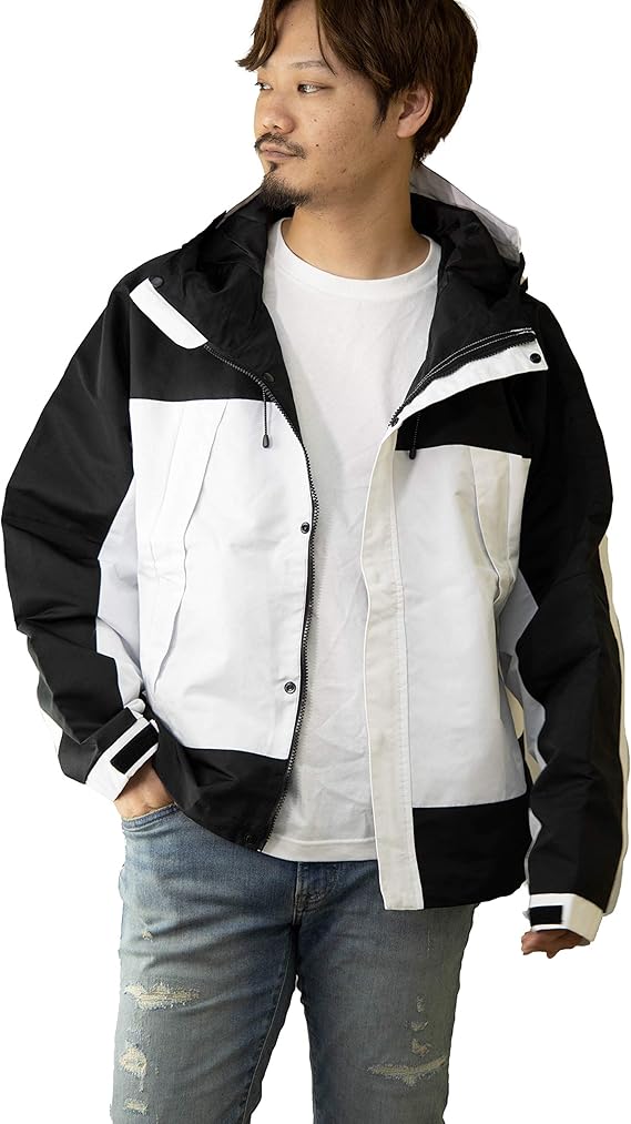 Amazon ナイラス Nylaus マウンテンパーカー メンズ タスラン ビッグシルエット オーバーサイズ ゆったり ショート丈 マウンテンコート オーバージャケット ビッグブルゾン ジャケット ブルゾン アウター ホワイト M コート ジャケット 通販