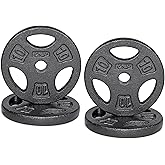 CAP Standard 1-Inch Cast Iron Grip Weight Plates, Multiple Options