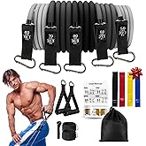 Resistance Bands Set with Handles, Heavy TRX Bands for Working Out, Elastic Exercise Bands with Therabands - Training Set for Strength and Flexibility