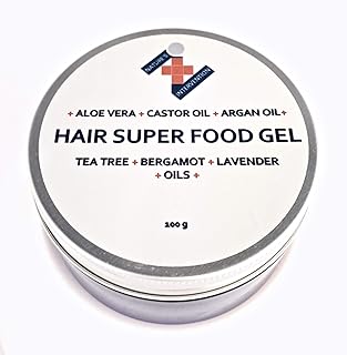 HAAR PFLEGENDES GEL - ALOE VERA, RIZIN &amp; ARGANÖLE, mit Teebaum, Bergamotte und Lavendel - 125g - NATURE&#39;S INTERVENTION. BEDINGUNGEN, FEUCHTIGKEITEN und NÄHREN Kopfhaut und Haare.
