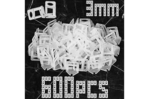 dojobkinb Tile Leveling System Clips 1/8 Inch (3mm) 600Pcs Tile Spacers Leveling Clips Tile Leveler Tools for Professional Fl