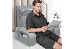 Reading Pillow for Sitting in Bed Adult, Back Pillow with Arms for Bed Sitting up, Backrest Chair Pillow for Reading, Watchin