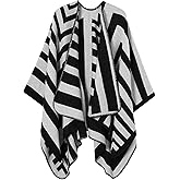 Yuuxhiz Women Warm Shawl Wrap Casual Ponchos Cape Cardigan Open Front Shawls for Fall Winter