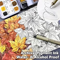 Muchcute Micro Fineliner Drawing Art Pens: 16 Black