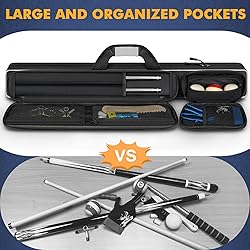 PEKREWS Pool Cue Case, Pool Stick Case 2x2 Holds 2