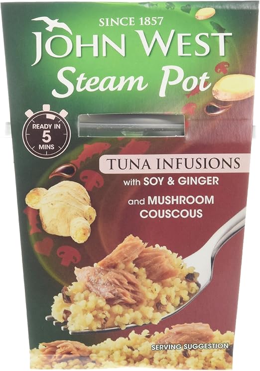 John West Steam Pot Tuna Infusions with Soy & Ginger and Mushroom