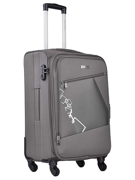 Nasher Miles Bogota Expander Soft Side Checkin Luggage| Grey 28 Inch /75CM Trolley/Travel/Tourist Bag