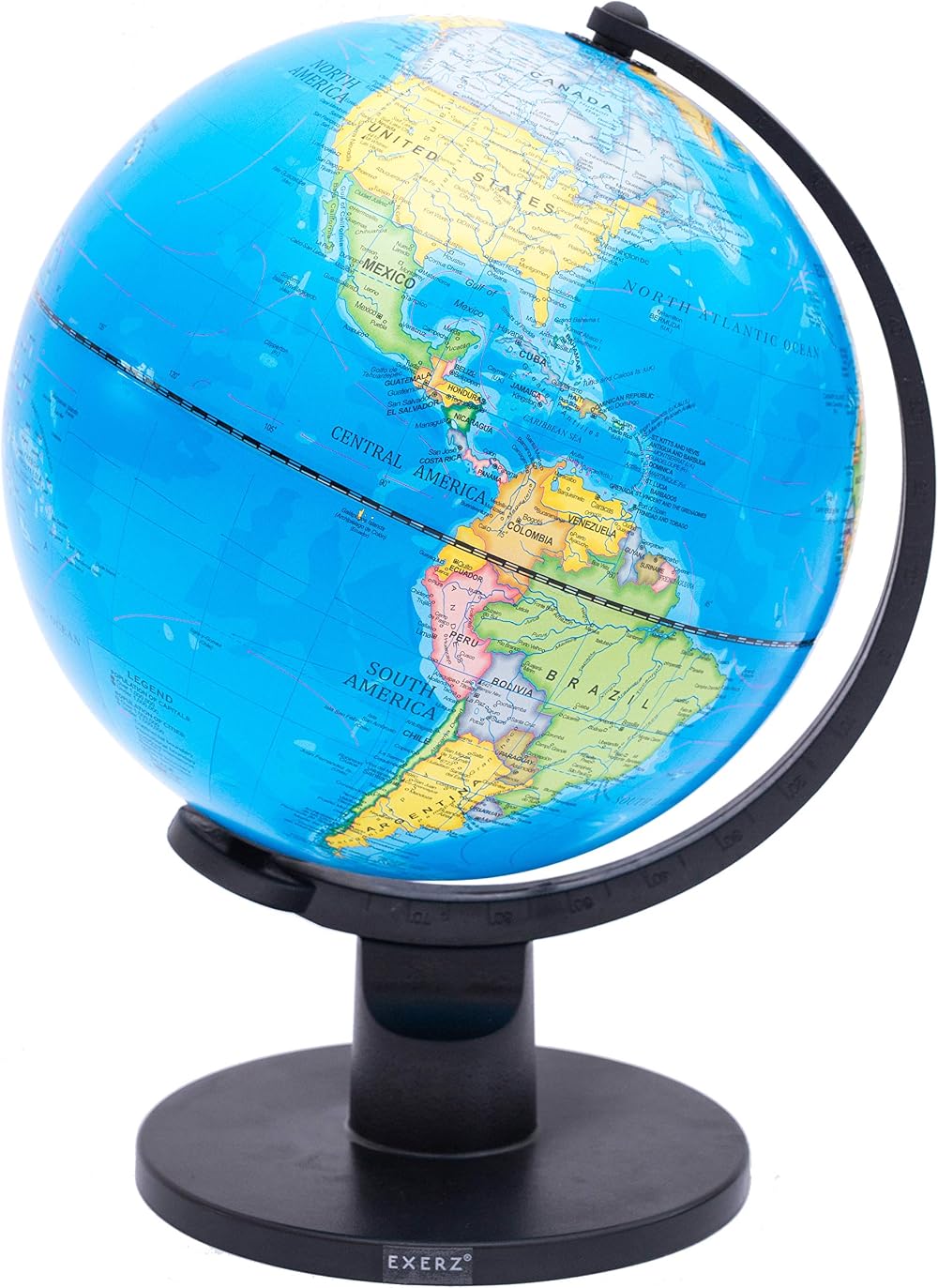 EXERZ World Globe 25cm Educational Political Map Swivel Desk Globe