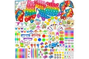 NIWOED (240 Pcs) Party Favors Sensory Fidget Toy Pack, School Classroom Rewards Goodie Bag Party Favors for Kids 4-8 8-12, Pinata Filler Carnival Prizes Stocking Stuffer for Birthday Christmas Gift
