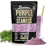 Irish Sea Moss Powder Purple, St. Lucia, 3 OZ-Natural Organic Wildcrafted St. Lucian Sea Moss Powder, Makes 120+ Fl Ounces of Gel