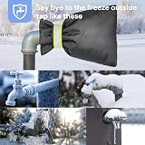 AUGOLA Outside Tap Covers Winter 1pc Thickened Insulated Waterproof Black view 5