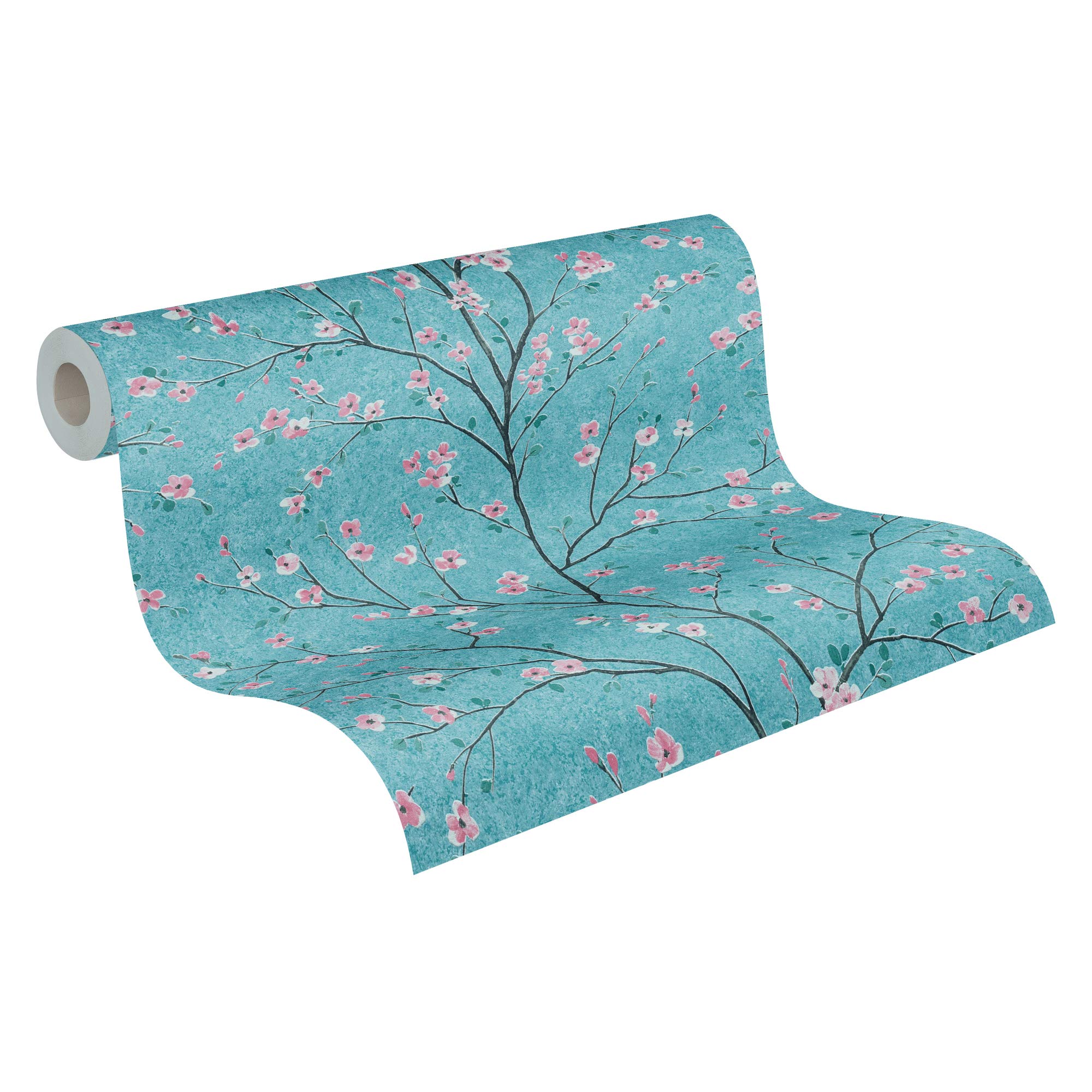 Livingwalls Floral Wallpaper Metropolitan Stories 2 A.S. Création Non-Woven 10.05 m x 0.53 m Green Pink Black Made in Germany 379123 37912-3