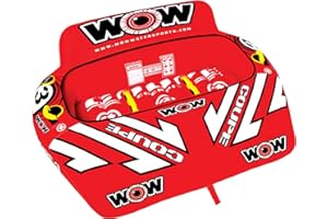 WOW Sports – Coupe Cockpit Towable Tube for Boating – 3 Person 510 lbs Capacity – Inflatable Boat Tube for Water Sports – Youth & Adults
