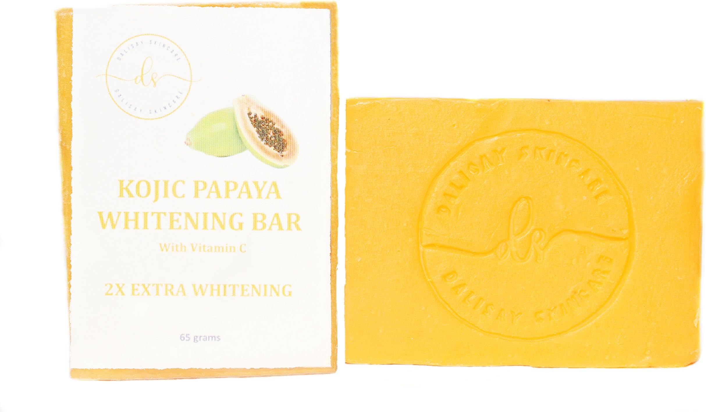 Kojic Papaya 2X Extra Skin Whitening Bar with Vitamin C - 2x65 grams - Lighten & Even Out Skin Tone