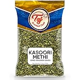 TAJ Kasoori Methi, Dried Fenugreek Leaves Pouch | 100g (3.5oz)