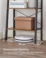 VASAGLE Ladder Shelf 4-Tier Industrial Bookshelf Rustic Brown Black LLS44X view 7