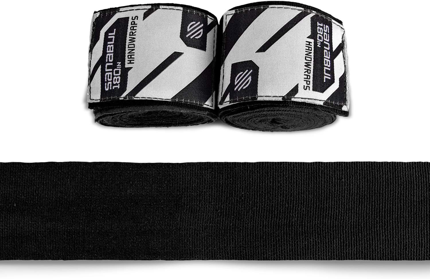 Sanabul Elastic Professional 180 inch Handwraps for Boxing Kickboxing Muay Thai MMA (Black, 180") : Sports & Outdoors