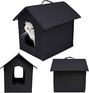 YiEleecae Cat Houses for Outdoor Cats Kitty House Insulated Cat Shelter