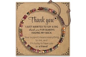 AGOT Thank You Gifts for Women: Teacher Appreciation Office Gifts for Coworkers Employee Boss Lady Manager Colleague Natural Stone Bracelet