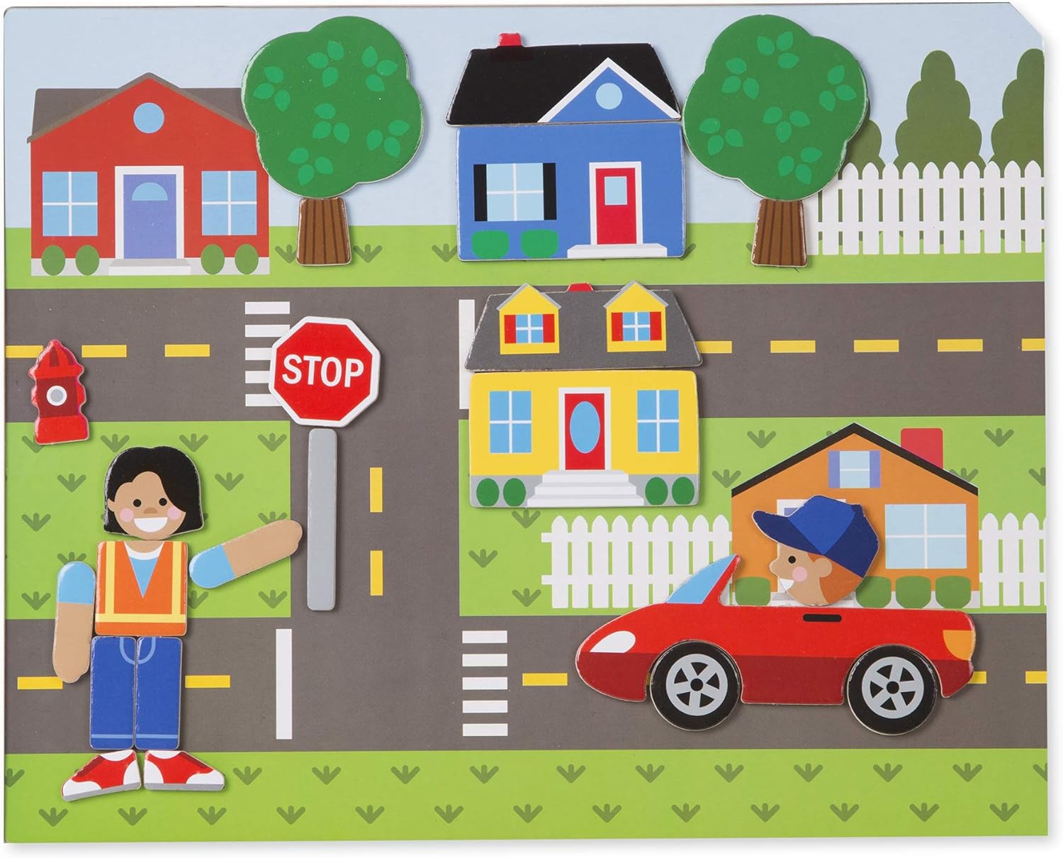 Melissa & Doug Wooden Magnetic Matching Picture Game With 119 Magnets and Scene Cards: Toys & Games