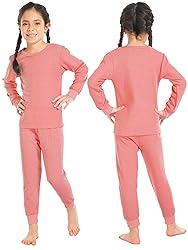 Resinta 3 Sets Girls Waffle Thermal Underwear Set