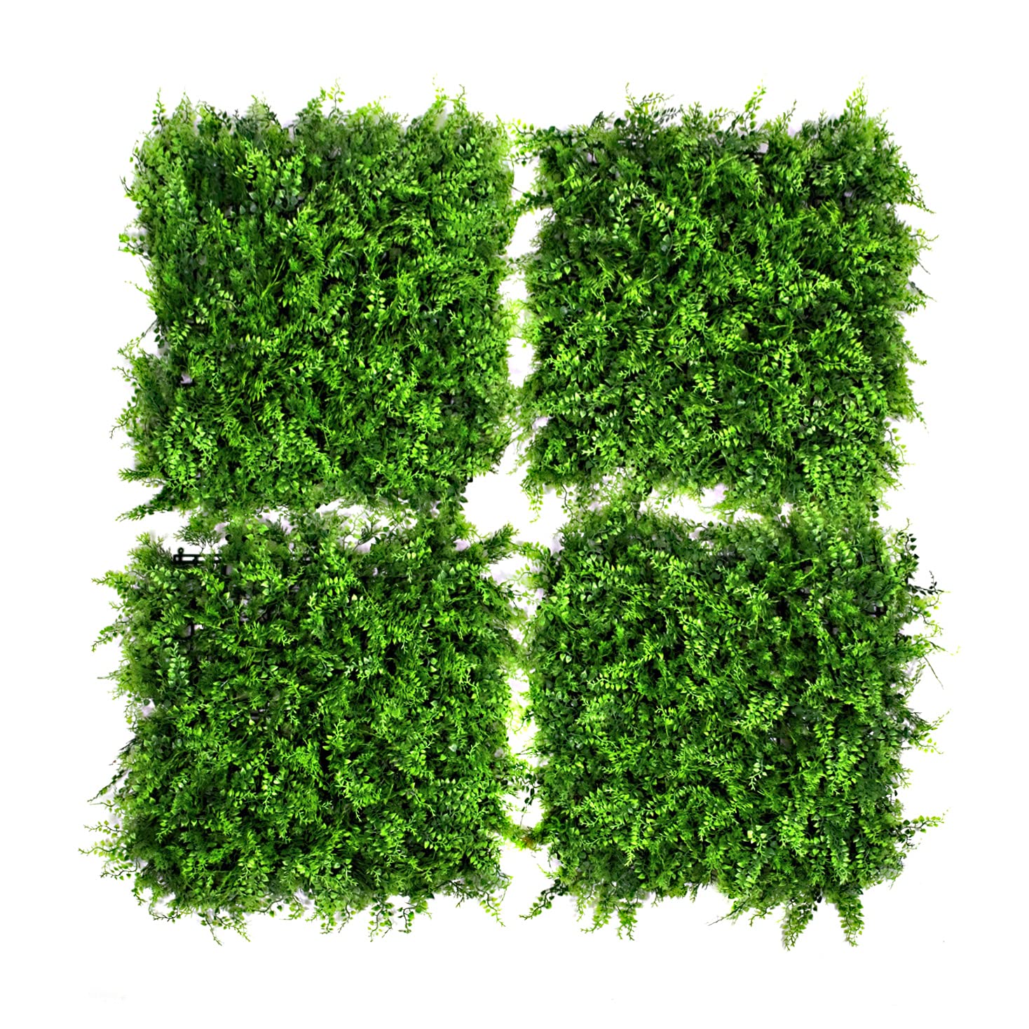 Artificial Green Wall Hedge with Small Leaf Foliage (Pack of 4) -UV Stable Vertical Garden